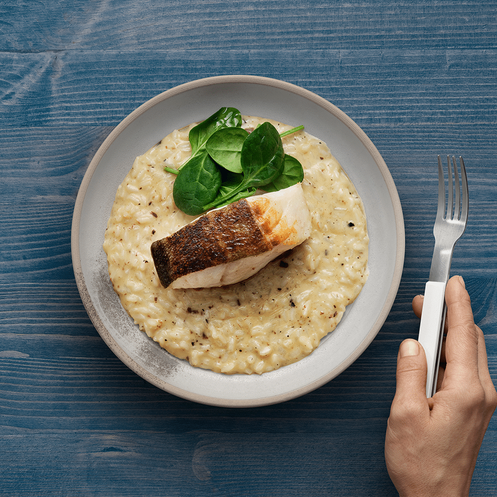 Skrei med tryffelrisotto